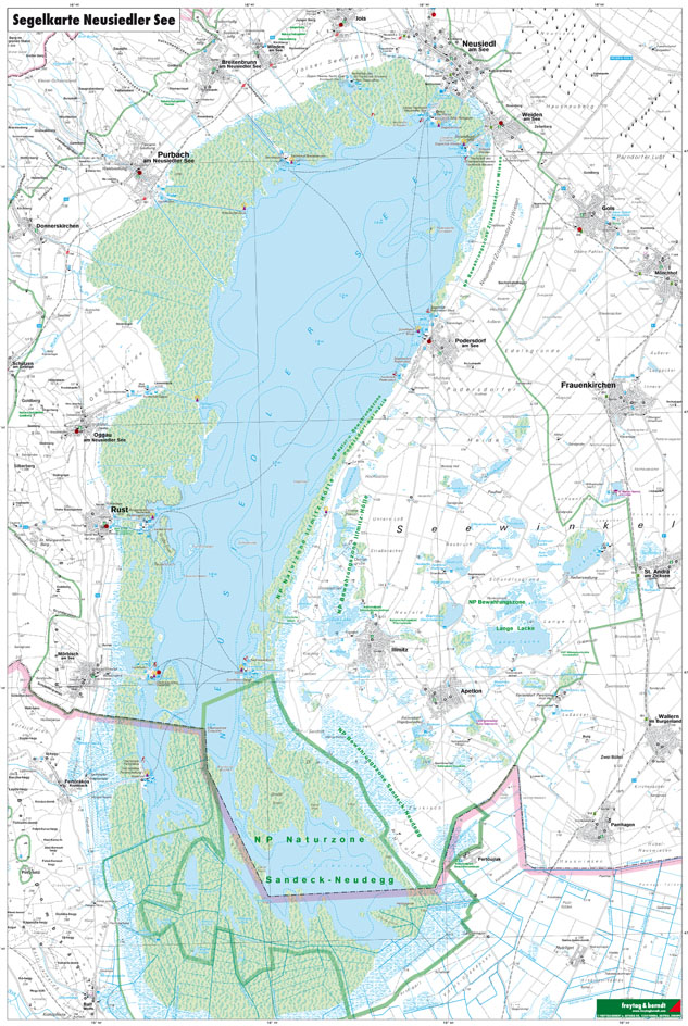 Seekarte / Segelkarte Neusiedler See